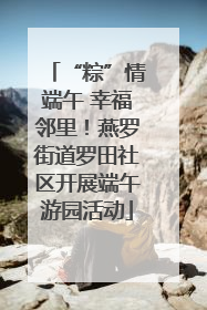 “粽”情端午 幸福邻里！燕罗街道罗田社区开展端午游园活动