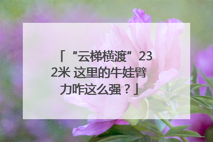 “云梯横渡”232米 这里的牛娃臂力咋这么强？