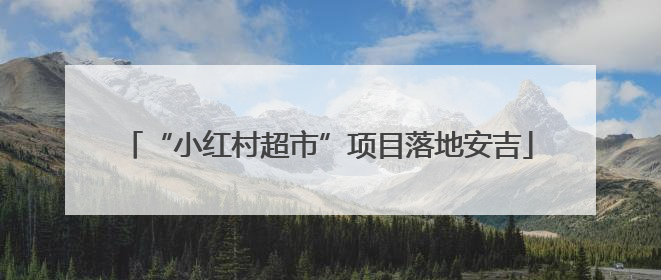 “小红村超市”项目落地安吉