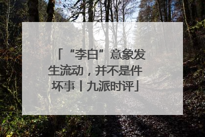 “李白”意象发生流动，并不是件坏事丨九派时评