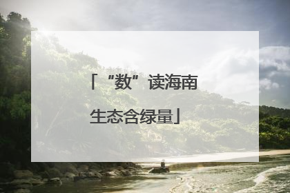 “数”读海南生态含绿量