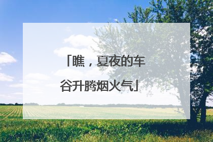 瞧，夏夜的车谷升腾烟火气