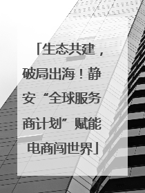 生态共建，破局出海！静安“全球服务商计划”赋能电商闯世界