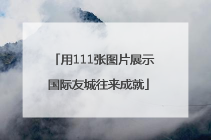 用111张图片展示国际友城往来成就