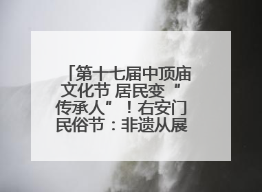 第十七届中顶庙文化节 居民变“传承人”！右安门民俗节：非遗从展柜走进烟火气