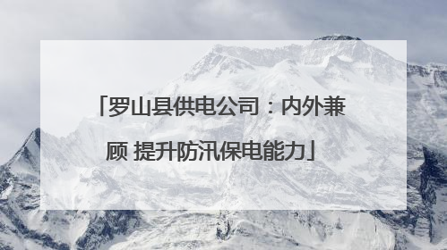 罗山县供电公司：内外兼顾 提升防汛保电能力