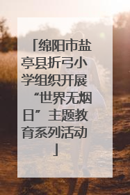 绵阳市盐亭县折弓小学组织开展“世界无烟日”主题教育系列活动