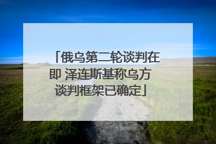 俄乌第二轮谈判在即 泽连斯基称乌方谈判框架已确定