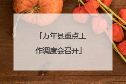 万年县重点工作调度会召开