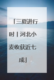 三夏进行时丨河北小麦收获近七成