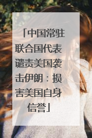 中国常驻联合国代表谴责美国袭击伊朗：损害美国自身信誉