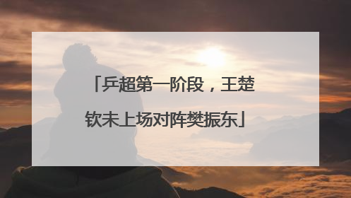 乒超第一阶段，王楚钦未上场对阵樊振东