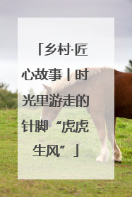 乡村·匠心故事丨时光里游走的针脚“虎虎生风”