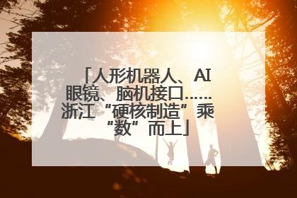 人形机器人、AI眼镜、脑机接口……浙江“硬核制造”乘“数”而上