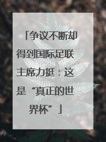 争议不断却得到国际足联主席力挺：这是“真正的世界杯”