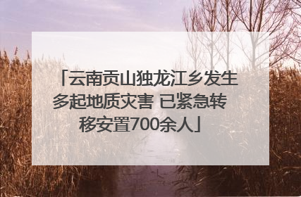 云南贡山独龙江乡发生多起地质灾害 已紧急转移安置700余人