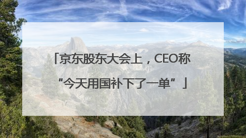 京东股东大会上，CEO称“今天用国补下了一单”