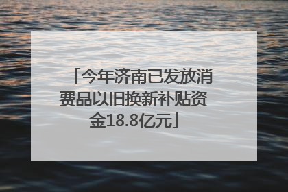 今年济南已发放消费品以旧换新补贴资金18.8亿元