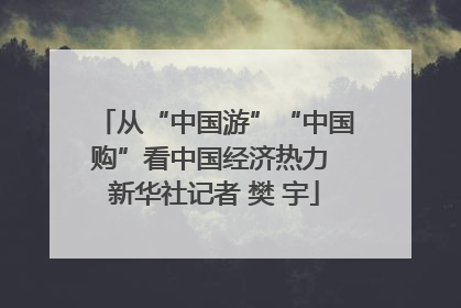 从“中国游”“中国购”看中国经济热力 新华社记者 樊 宇
