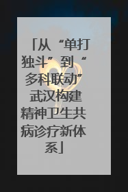 从“单打独斗”到“多科联动” 武汉构建精神卫生共病诊疗新体系