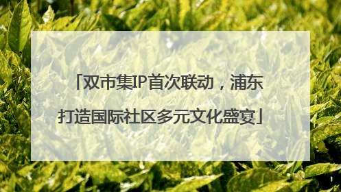 双市集IP首次联动，浦东打造国际社区多元文化盛宴