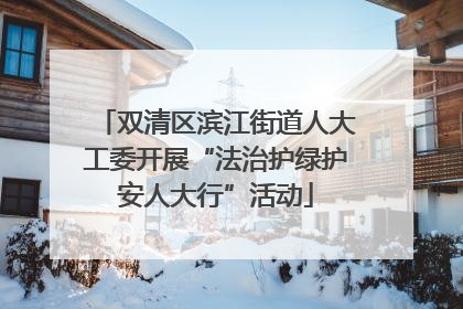 双清区滨江街道人大工委开展“法治护绿护安人大行”活动