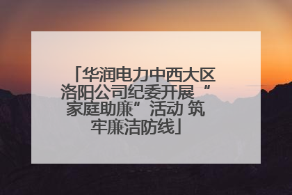 华润电力中西大区洛阳公司纪委开展“家庭助廉”活动 筑牢廉洁防线