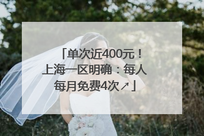 单次近400元！上海一区明确：每人每月免费4次↗