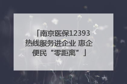 南京医保12393热线服务进企业 惠企便民“零距离”