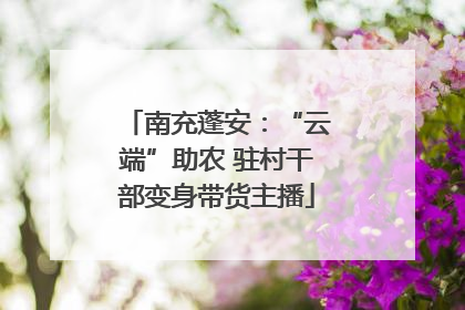 南充蓬安：“云端”助农 驻村干部变身带货主播
