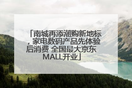 南城再添潮购新地标，家电数码产品先体验后消费 全国最大京东MALL开业