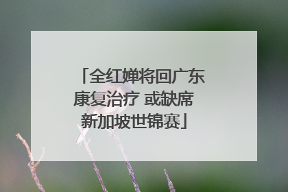 全红婵将回广东康复治疗 或缺席新加坡世锦赛