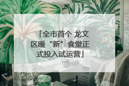 全市首个 龙文区暖“新”食堂正式投入试运营