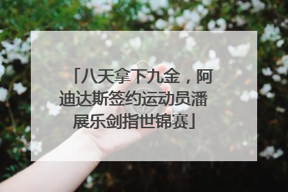八天拿下九金，阿迪达斯签约运动员潘展乐剑指世锦赛