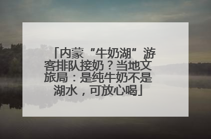 内蒙“牛奶湖”游客排队接奶？当地文旅局：是纯牛奶不是湖水，可放心喝