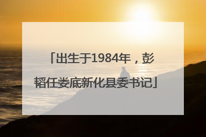 出生于1984年，彭韬任娄底新化县委书记