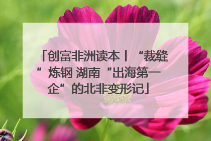 创富非洲读本丨“裁缝”炼钢 湖南“出海第一企”的北非变形记