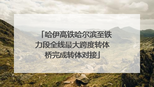 哈伊高铁哈尔滨至铁力段全线最大跨度转体桥完成转体对接