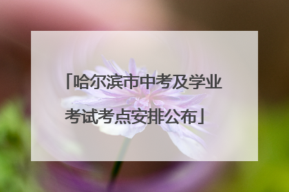 哈尔滨市中考及学业考试考点安排公布
