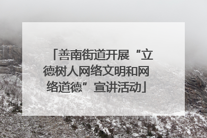 善南街道开展“立德树人网络文明和网络道德”宣讲活动