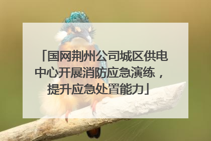 国网荆州公司城区供电中心开展消防应急演练，提升应急处置能力