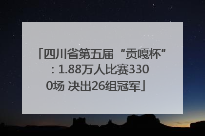 四川省第五届“贡嘎杯”：1.88万人比赛3300场 决出26组冠军