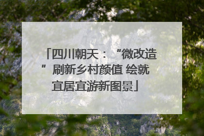 四川朝天：“微改造”刷新乡村颜值 绘就宜居宜游新图景