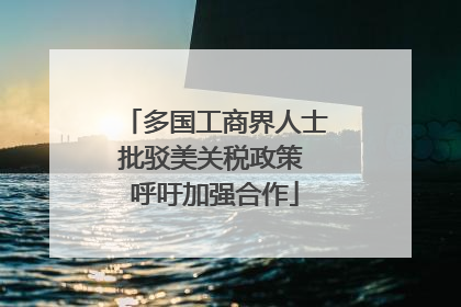 多国工商界人士批驳美关税政策 呼吁加强合作