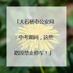 大石桥市公安局：中考期间，这些路段禁止停车！