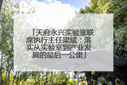 天府永兴实验室联席执行主任梁斌：落实从实验室到产业发展的最后一公里