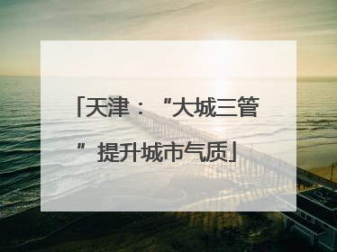 天津：“大城三管”提升城市气质
