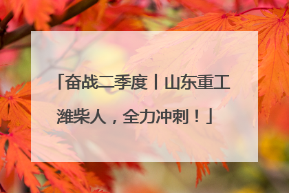奋战二季度丨山东重工潍柴人，全力冲刺！