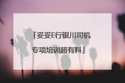 妥妥E行银川司机专项培训超有料
