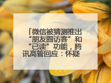 微信被猜测推出“朋友圈访客”和“已读”功能，腾讯高管回应：怀疑有人特意反复翻炒流量